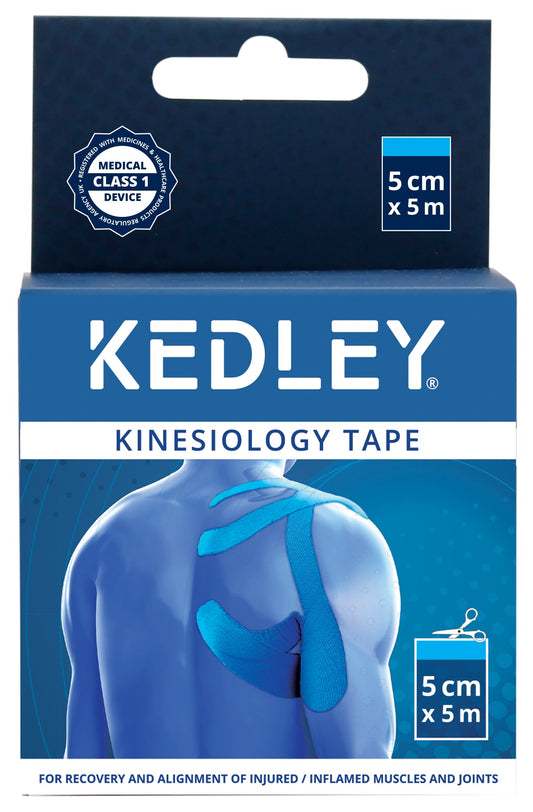 Kinesiology Tape 5cm x 5m, Blue (RRP £6.49)