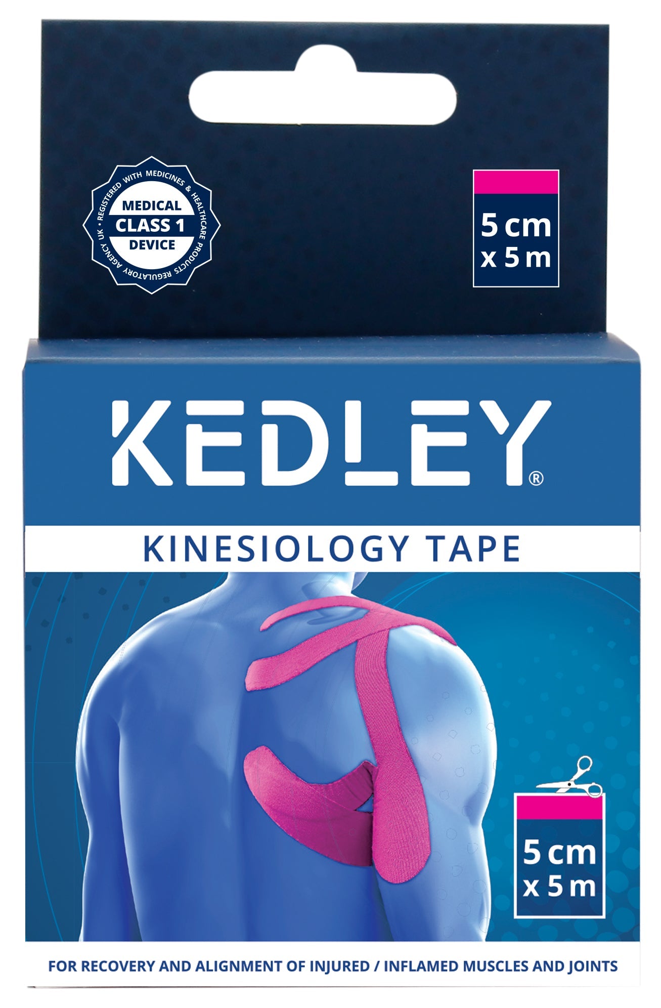 Kinesiology Tape 5cm x 5m, Pink (RRP £6.49)