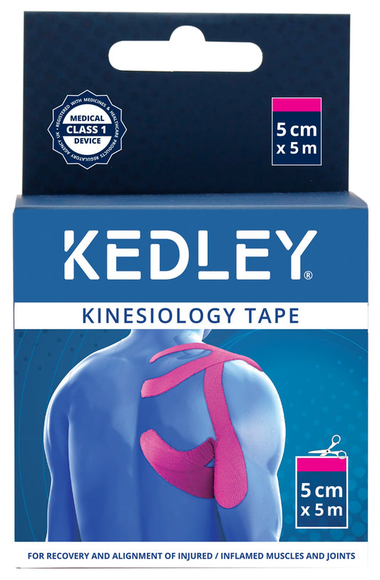 Kinesiology Tape 5cm x 5m, Pink (RRP £6.49)