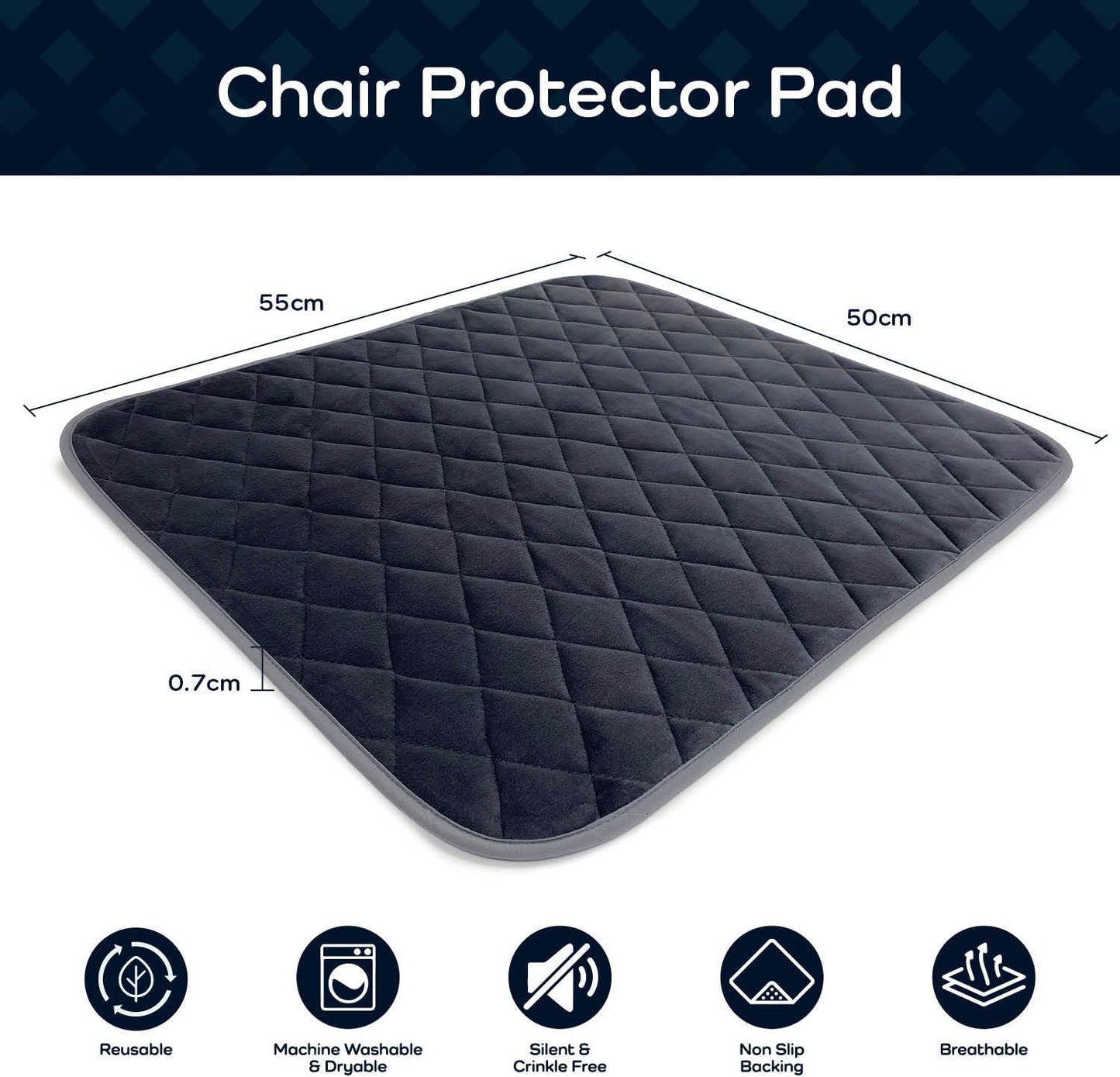 GuardedSleep Reusable Chair Pad 50 x 55 cm – (SKU: AHW007)