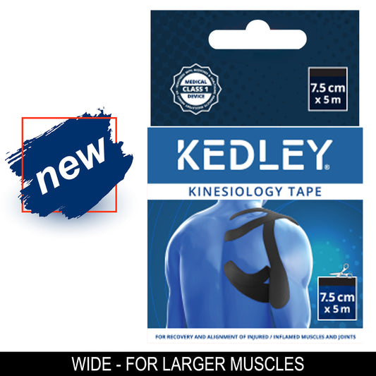 Kinesiology Tape 7.5cm x 5m, Black (RRP £8.99)