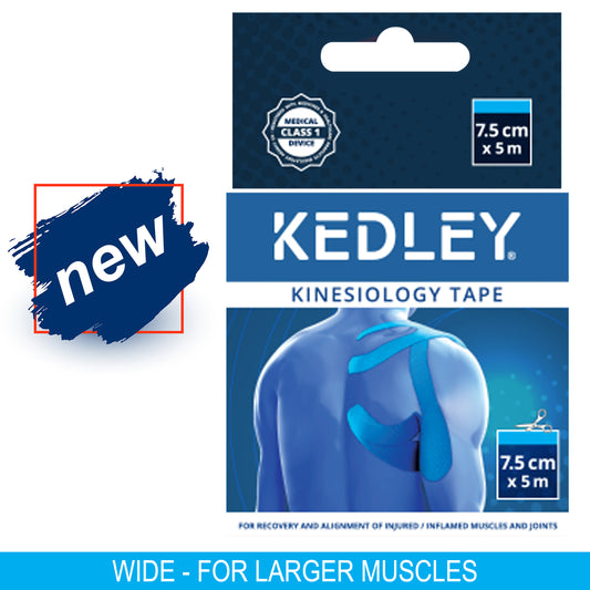 Kinesiology Tape 7.5cm x 5m, Blue (RRP £8.99)