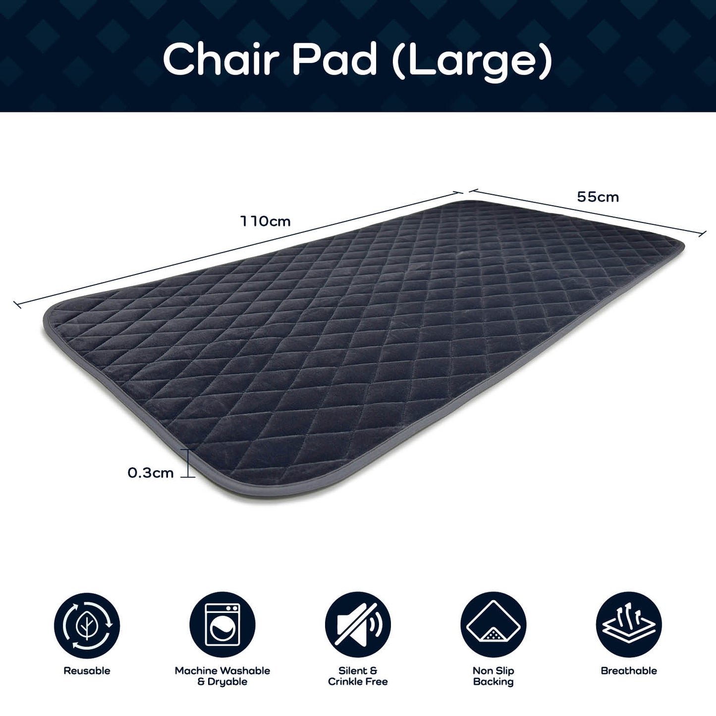 GuardedSleep Reusable Chair Pad 110 x 55 cm – (SKU: AHW010)