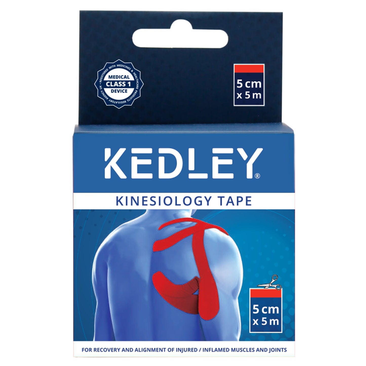 Kinesiology Tape 5cm x 5m, Red (RRP £6.49)