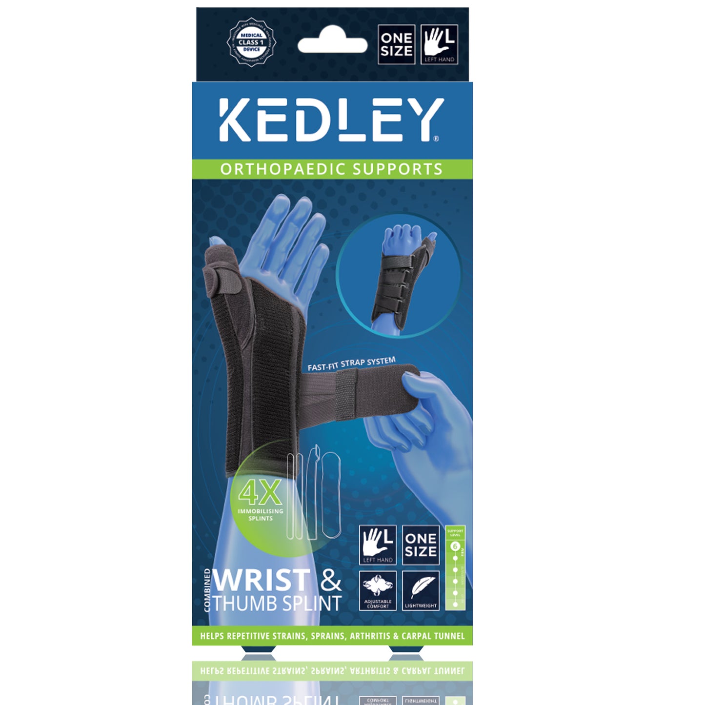 COMBINED WRIST & THUMB SPLINT - Left (RRP £18.99)